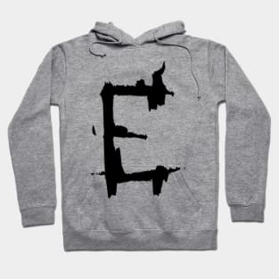 Dark and Gritty Letter E from the alphabet Hoodie